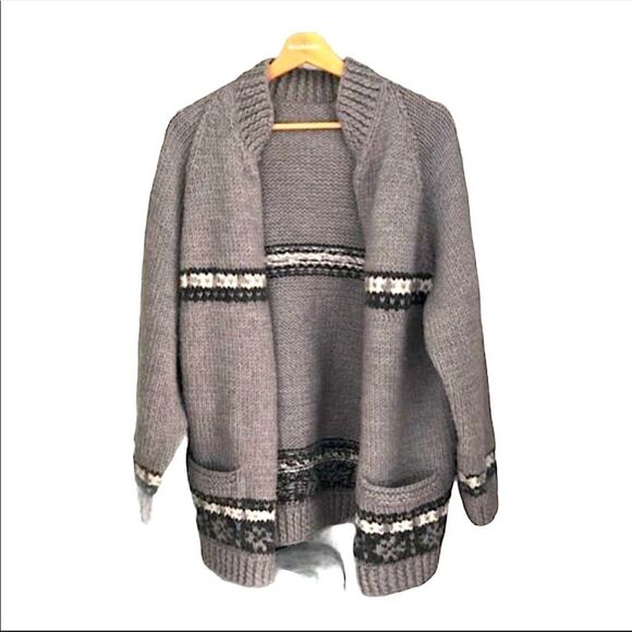 VINTAGE Hand Knit Artisan Wool Sweater Small / Medium Fit - Picture 3 of 7